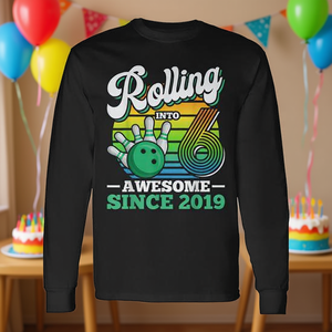 T-shirt à manches longues pour garçons de 6 ans, pour les 6e anniversaires, depuis 2019 - Product Image 3