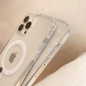 <span class=keywords><strong>Coque</strong></span> de téléphone <span class=keywords><strong>transparente</strong></span> en TPU acrylique magnétique officielle pour iPhone 16, compatible avec l'attraction magnétique, pour iPhone 14 Pro, couverture intégrale - Product Image 4