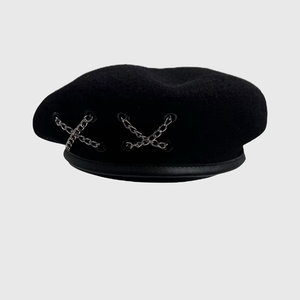 Boina de Lana para Mujer, Estilo Pintora, con Cadena Metálica, Personalizable - Product Image 2