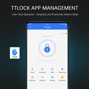 Bộ khóa cửa vân tay nhận diện sinh trắc học kỹ thuật số TTLOCK, khóa thông minh tích hợp chuông cửa, khóa trụ cho cửa chính - Product Image 5