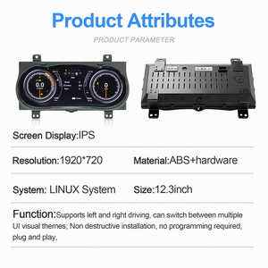 Tableau de bord numérique NaviHua 12,3 pouces pour Toyota Hilux Fortuner 2015-2020, système Linux, mise à niveau du cluster numérique - Product Image 6