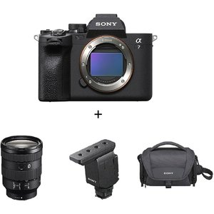 ตัวกล้องมิเรอร์เลสใน ILCE7M4 <span class=keywords><strong>A7</strong></span>ของ <span class=keywords><strong>Sony</strong></span> สีดำพร้อม F4G FE 24/105มม. เลนส์ OSS SEL24105 ECMB10ไมโครโฟน LCSU21 - Product Image 1