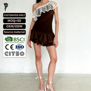 Short Dresses - Short Brown Dresses - Vintage Style