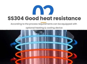ถังปฏิกิริยาสแตนเลสแบบปรับแต่งได้ รับรองมาตรฐาน ISO CE ATEX รับประกัน 1 ปี เครื่องจักรเคมีสำหรับทำความร้อน/ทำความเย็น น้ำหนัก 120 กก. - Product Image 5