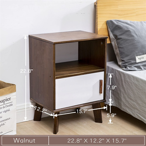 Modern Custom <strong>Bamboo</strong> Nightstand Wholesale <strong>Bedside</strong> <strong>Table</strong> with Drawer for Bedroom Furniture Wood Night Stand for Home Use - Product Image 6