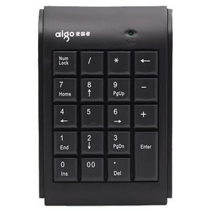 Clavier numérique Aigo 909 à 19 touches, boutons en plastique et caoutchouc, clavier d'ordinateur à montage sur panneau pour la comptabilité, la finance, la banque, le caissier - Product Image 1