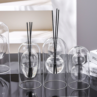 Nouveauté Décoration intérieure de luxe 80ml 140ml 170m Flacon diffuseur de roseaux en verre borosilicaté avec bâtons de parfum