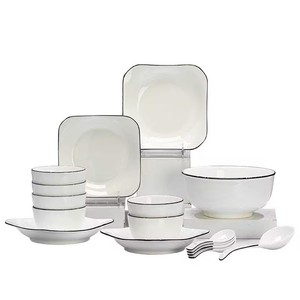 Underglaze Color Microwave Safe Minimalist Design Solid China Irregular Shape Ceramic Bowl Dish Set Household High-Value Rice - Product Image 5