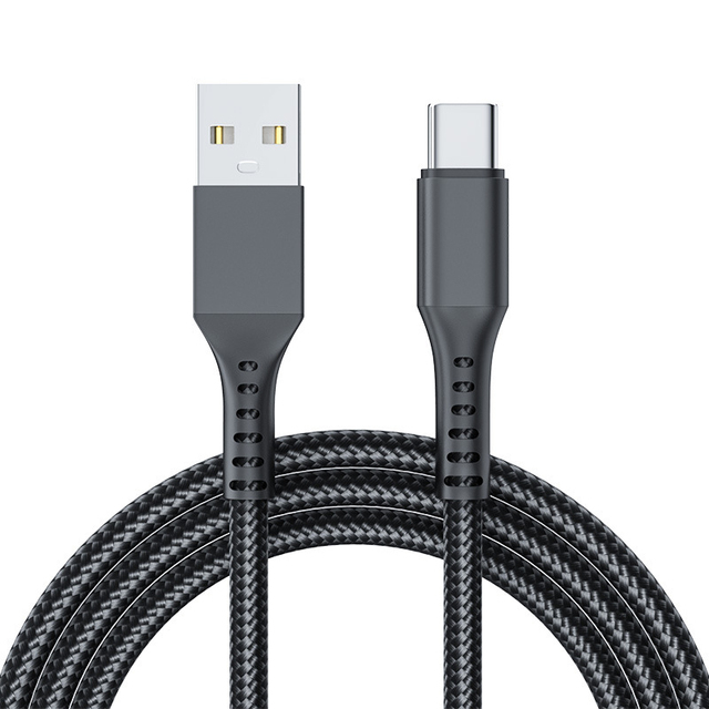 Phone Accessories Nylon Braided USB-C to USB a 2.4A 1m Type c Fast Charger Cable 2.0 Type-C C-type Data Usb Cable