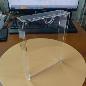 High Quality Home Decoration Simple Magnetic Table <b>Poster</b> Photo <b>Frame</b> Transparent Desktop Storage Box - Product Image 4