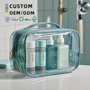 Clear PVC <b>Makeup</b> <b>Bag</b> Travel Organizer <b>Transparent</b> Toiletry <b>Bag</b> Cosmetic Storage Waterproof Pouch With Zipper - Product Image 1