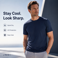 JENI Warm Weather 150gsm Heren T-shirt met korte mouwen, warmte-isolerend, ademend, snel drogend, voor zomerse buitenactiviteiten