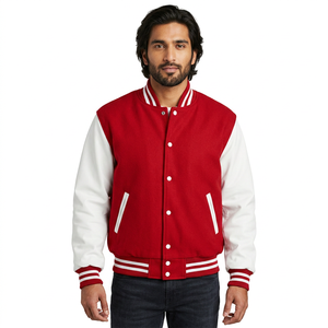 Best Selling Men's Wool Body Varsity Jackets <b>Top</b> Trending Custom Baseball Bomber Leather Varsity Jackets Embroidery Decoration - Product Image 1