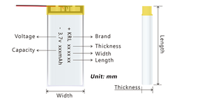 핫 세일 3.7V <span class=keywords><strong>453040</strong></span> 550mAh 리튬 이온 배터리 팩 - Product Image 5