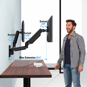 Support de moniteur à double bras en gros Support mural à ressort à gaz pour <span class=keywords><strong>ordinateur</strong></span> jusqu'à 32 pouces d'<span class=keywords><strong>écran</strong></span> - Product Image 3