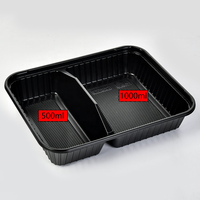 9 "32oz jetable micro-ondable à emporter boîte en plastique PP repas préparé récipient d'emballage à emporter avec couvercle