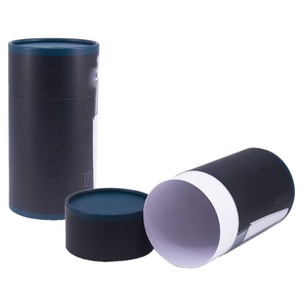 Biodegradable round paper tube packaging for electronic products Customized cardboard cosmetic cylinder packaging carton