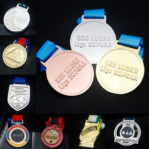 Medallas de fabricante personalizadas de esmalte blando y duro, en oro, plata y bronce, para ganadores de boxeo, maratón, ciclismo, guantes, premios de club, con cordón - Product Image 4