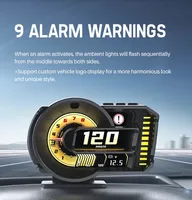 A590 Édition Premium Affichage Tête Haute (HUD) pour Voiture OBD + GPS, Compteur LCD, Enregistreur de Comportement de Conduite avec Indicateur de Score de Conduite et Suivi GPS