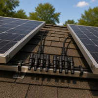 Connecteur en T pour panneau solaire, style MC4 4 en 1, 1000V 30A, étanche IP67, connecteur de câble photovoltaïque, usine OEM