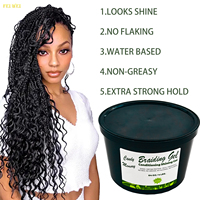 Gel Coiffant 64OZ Ingrédients Purs Brillance et Définition Sans Écaillage Sans Graisse Pour Tresses et Nattes Gel Coiffant Conditionnant et Brillant Fixation Extrême