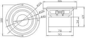 Audio Labs <span class=keywords><strong>Haut</strong></span> <span class=keywords><strong>de</strong></span> gamme 4 ''Inch Full Range Speaker Tweeter Unit Sets Yellow <span class=keywords><strong>Membrane</strong></span> for DIY Home Theater Raw Speaker Driver - Product Image 6