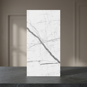 Marine White Metallic Glazed Polished Porcelain Tiles Marble Look 600x1200mm High Gloss Floor <b>Wall</b> Tile - Product Image 2