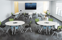 Tables pliantes modernes de haute qualité avec roues Table de réunion pliable Tables de salle de formation