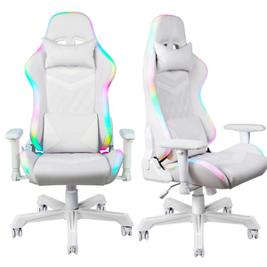 Obrotowy Fotel อุปกรณ์เล่นเกม<span class=keywords><strong>จ</strong></span>ากโปแลนด์,สำนักงานหนังสีดำหมุนได้โดยตรงสำหรับผู้บริหารพร้อมไฟ Led Rgb และที่เท้าแขน2D - Product Image 1