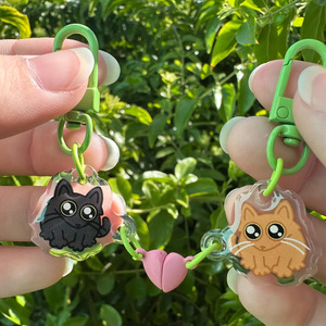 Vigreat Cá Nhân Anime Trái Tim Keychain Từ Acrylic Charms Tùy Chỉnh Acrylic Charms Epoxy Vài Phù Hợp Với Keychain - Product Image 3