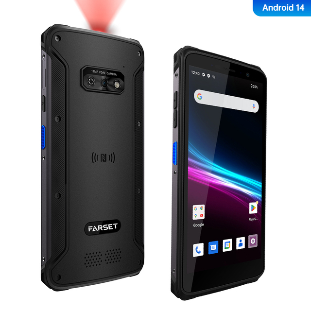 FARSET 4GB RAM+64GB ROM Octa-Core 5.5 INCH 1D/2D Barcode Scanner IP67 Android Rugged Handheld Computer 5000mAh Li-ion Stock