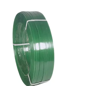 ירוק צבע מובלט פלסטיק פוליאסטר רצועת PET strapping חגורת