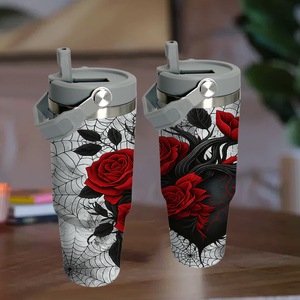 แก้ว<span class=keywords><strong>น</strong></span>้ำลายใยแมงมุมกุหลาบแดงขนาด 30 ออ<span class=keywords><strong>น</strong></span>ซ์ พร้อมหูจับ แก้ว<span class=keywords><strong>น</strong></span>้ำลายดอกไม้สไตล์โกธิค ของมีใ<span class=keywords><strong>น</strong></span>สต็อกที่สหรัฐอเมริกา ของขวัญท<span class=keywords><strong>น</strong></span>ทา<span class=keywords><strong>น</strong></span>สำหรับคนรักสไตล์โกธิคและดอกไม้ - Product Image 2