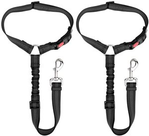 2022 new items retractable long seat belt nylon braided leash collar set car harness carabiner swivel carabiner for dog