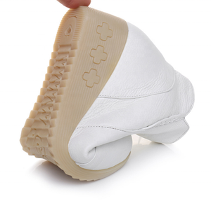 Inverno bianco Anti-Slip <span class=keywords><strong>scarpe</strong></span> da allattamento per le donne a metà taglio con punta in plastica vera pelle all'ingrosso della fabbrica per il lavoro ospedaliero - Product Image 6