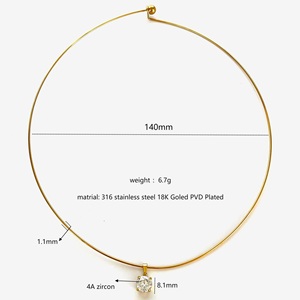 Collar de Línea de Pesca <span class=keywords><strong>Invisible</strong></span> Flash, Collar de Lujo Ligero de Acero Inoxidable Brillante con Colgante de Circonita Multi-Estilo, Regalos <span class=keywords><strong>para</strong></span> Mujer - Product Image 6