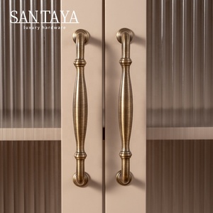 Tiradores de latón antiguo Santaya para gabinetes, tiradores de cajones de 3-4/5 pulgadas, herrajes para gabinetes de cocina, baño y tocadores - Product Image 5