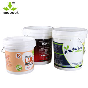 Chine usine directe PP matériel seaux de stockage d'eau poignée en métal impression personnalisée 18L seau en plastique avec couvercle - Product Image 3