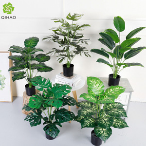 Plantes vertes artificielles en pot, décoration de bureau, haute simulation, pour intérieur, maison, bureau, accessoires de mariage, feuilles en plastique persistantes - Product Image 3