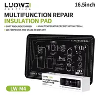 Tapis de réparation isolant haute température LUOWEI LW-M4 16,5 pouces, résistant à la chaleur jusqu'à 500°C, pour outils de réparation de téléphones portables