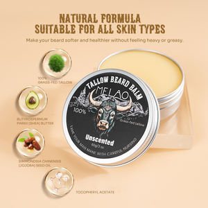 Organik HELAL Sığır Yağı Sakal Balsamı Özel Etiket Üreticisi Doğal Bıyık Sakal Nemlendirici Yumuşatıcı Kokusuz Sakal Balsamı - Product Image 3