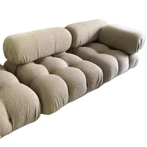 High Quality Sectional Sofa 3 Seater Boucle Fabric Sofa Set Living Room Mario Bellini
