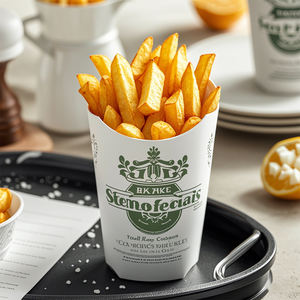 Conteneur à emporter personnalisé pour salade <span class=keywords><strong>bento</strong></span> Boîte de hamburger à emporter en papier Emballage alimentaire pour frites pour fast-food - Product Image 5