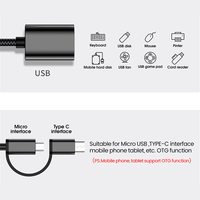Câble OTG 2 en 1 Micro USB Type C vers USB 3.0 Adaptateur de câble de données OTG pour téléphone portable Tablet PC