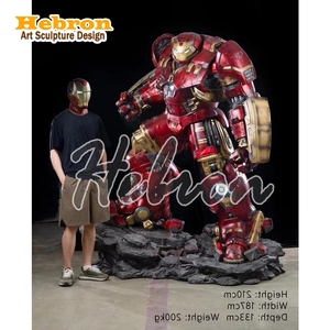 Statue grandeur nature personnalisée de super-héros <span class=keywords><strong>Marvel</strong></span> 1 2 Iron Man MK44 Anti Hulk Armor Sculpture pour œuvre d'art en résine à collectionner - Product Image 4
