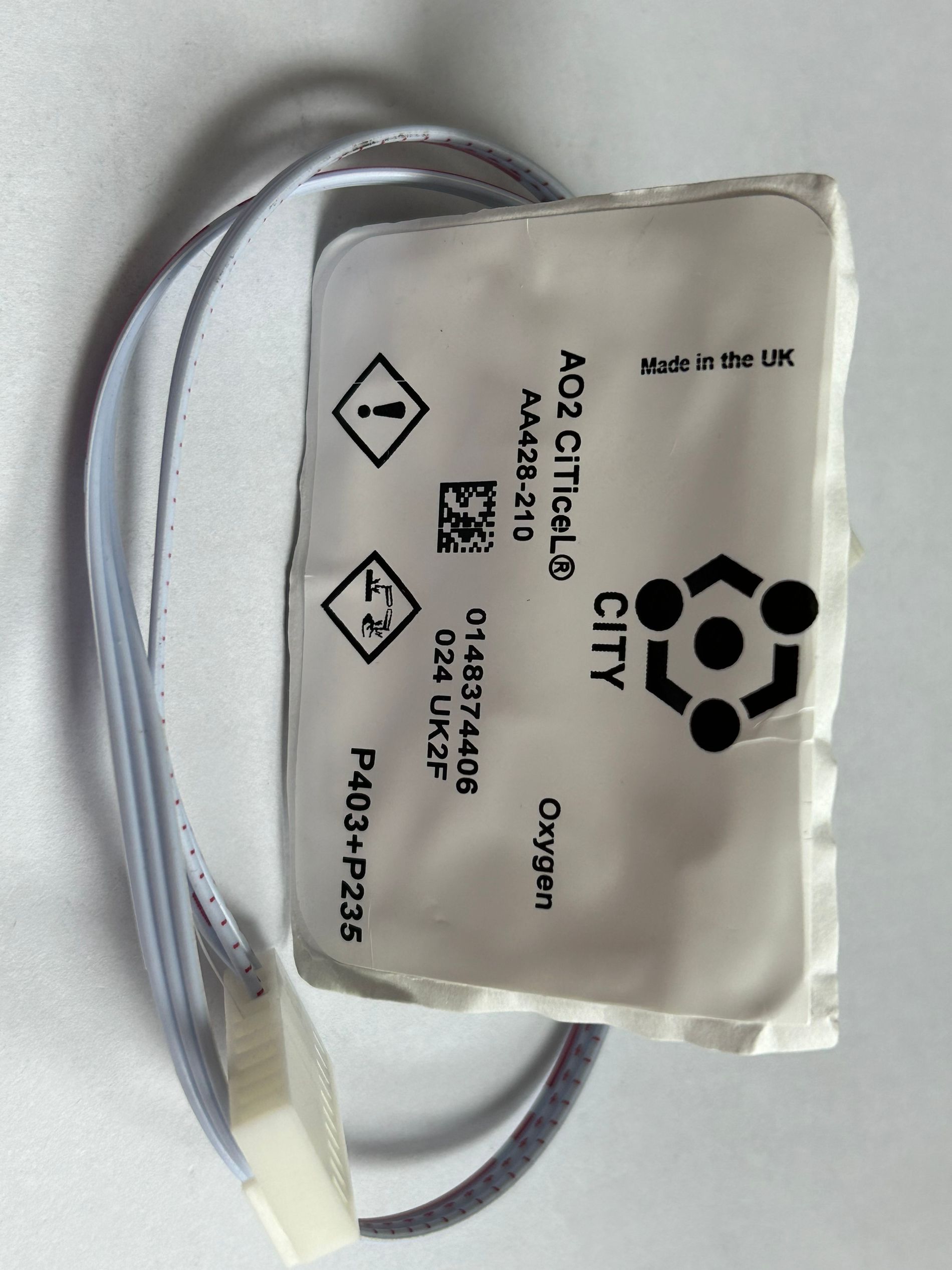 AO2 PTB-18.10 Oxygen (O2) Gas Sensor - For City, Range 0-100%, High Accuracy
