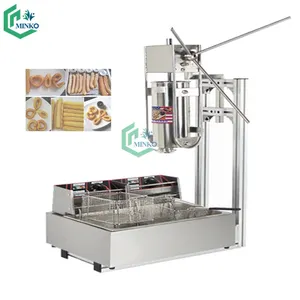 Easy operate manual making machine stainless steel churros chutney making machine fritter extruder with fryer