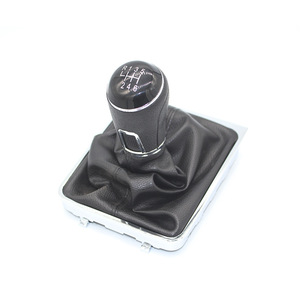 Volkswagen Passat B6 Gear <b>Shift</b> <b>Knob</b> Leather Cover 6 Speed Ergonomic Design Car Accessory - Product Image 1