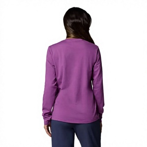 Camiseta de Manga Larga con Cuello Redondo para Mujer, Fabricante Profesional, Top Básico Informal, Tela Jersey Suave, Marca Privada, Venta al Por Mayor - Product Image 2