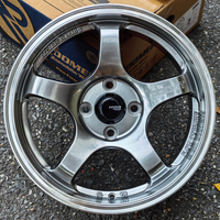 Rines de Aleación de 15x6.5J con Tecnología Flow Forming, 4x100, Blanco Brillante, 10 Radios, para Honda Civic, Fit, Jazz, Miata NA Tuning, Nuevos